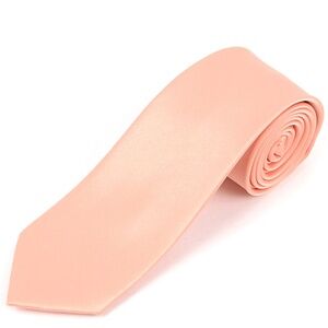 Coral Umo Lorenzo Poly Solid Satin Tie